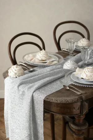 Bieżnik metalizowany srebrny 0.36 x 3 m