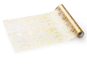 Bieżnik siatka złoty nadruk 0.36 x 9m