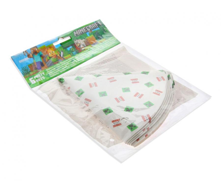 Czapeczki papierowe Minecraft 6 sztuk