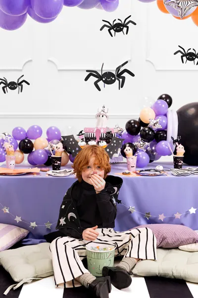 Dekoracja papierowa Pająki, 27x17 cm czarny