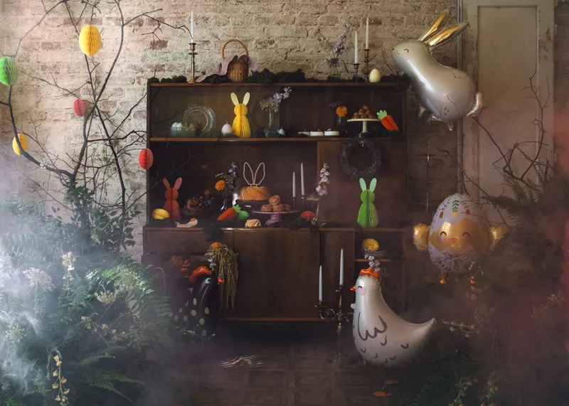 Dekoracja papierowa honeycomb Marchewka pomarańczowy, 20 cm