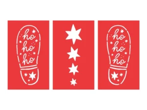 Dekoracja świąteczna ślady Mikołaja 16.5x27.5 cm