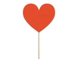 Dekoracje do muffinek Serca 11cm (1 op. : 6 szt.)