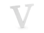Drewniana litera V biały 21x20 cm