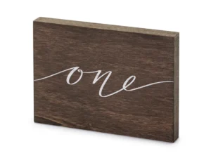 Drewniany numer na stół ''One'' 2x18x12.5 cm