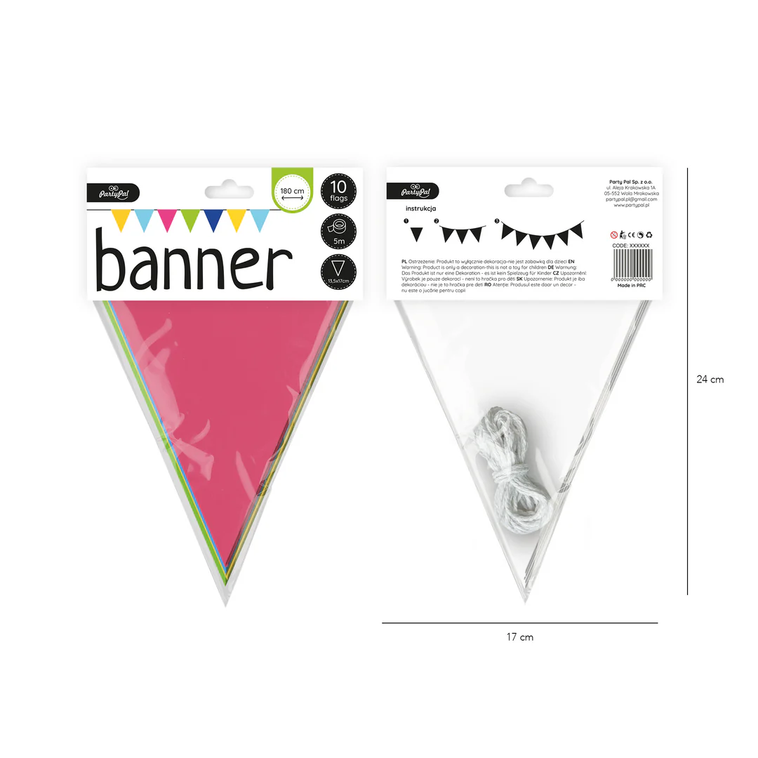 Flagi kolorowe 180cm