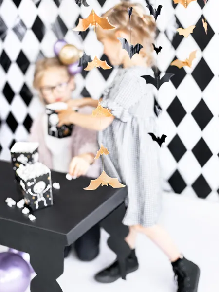 Girlanda Nietoperze czarny, 1.5m