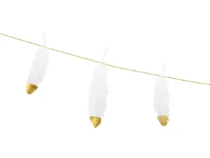 Girlanda Piórka biała 1.6 m