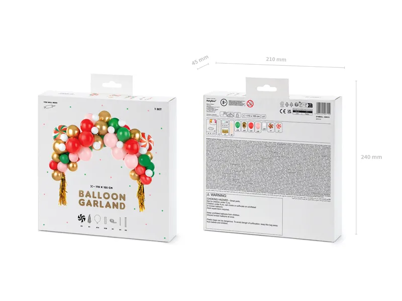 Girlanda balonowa - Cukierki mix 170x155 cm