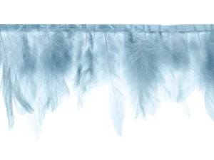 Girlanda z piór, jasny mglisty niebieski 1 m