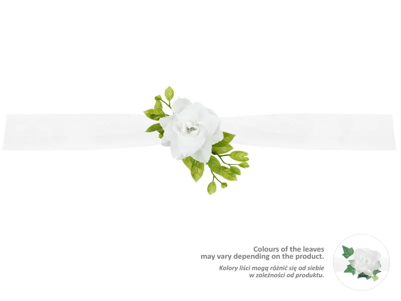 Girlanda z tiulu biała 1.70m