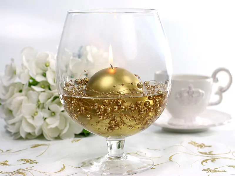 Girlandy perłowe, złoty 1.3 m