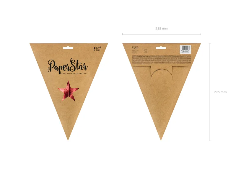 Gwiazda papierowa, 45cm czerwona