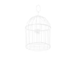 Klatka dekoracyjna 24 cm biały