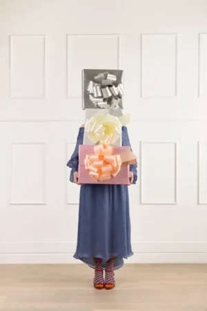 Kokarda dekoracyjna DIY srebrny 30 cm