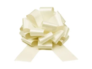 Kokarda dekoracyjna DIY złamana biel 30 cm