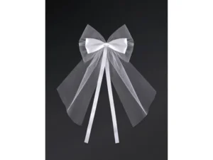 Kokardy z kokardką biały 18 cm