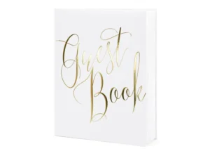 Księga Gości Guest book 20x24.5cm biała 22 kartki