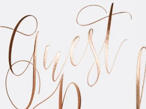 Księga Gości Guest book 20x24.5 cm biała rose gold 22 kartki