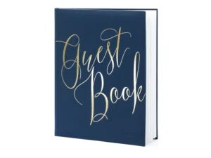 Księga Gości Guest book 20x24.5 cm granatowy 22 kartki