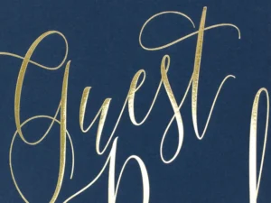 Księga Gości Guest book 20x24.5cm granatowy 22 kartki