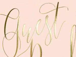 Księga Gości Guest book 20x24.5 cm pudrowy róż 22 kartki