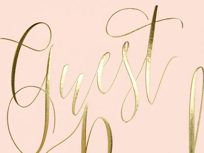 Księga Gości Guest book 20x24.5 cm pudrowy róż 22 kartki