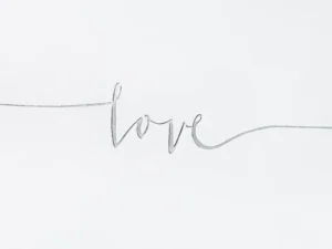 Księga Gości Love 24x18.5cm 22 kartki srebrna