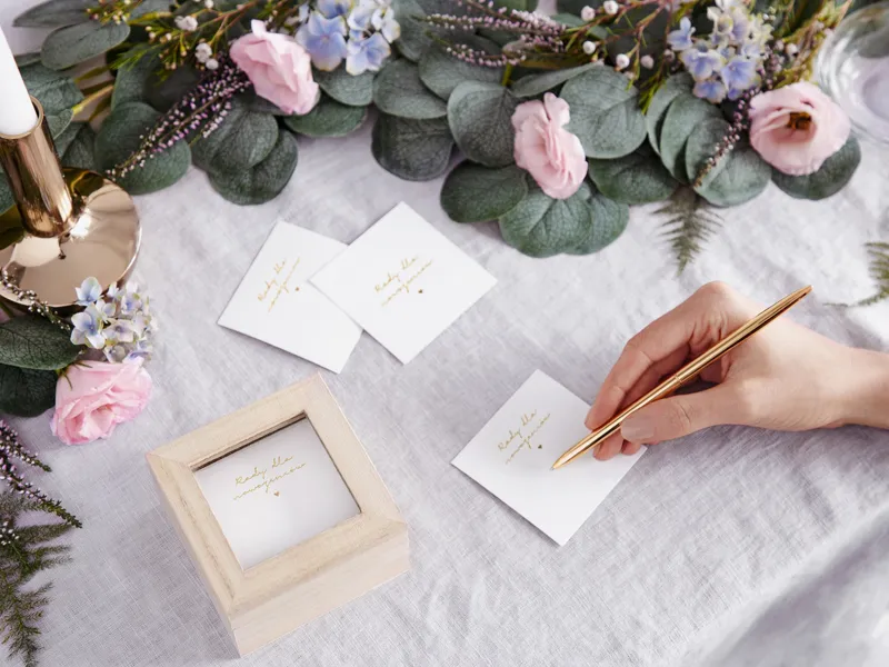 Księga gości pudełko na porady 9.5x9.5x6cm polska wersja językowa