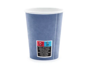 Kubeczki Happy B'day!, granatowy, 220 ml (1 op. : 6 szt.)