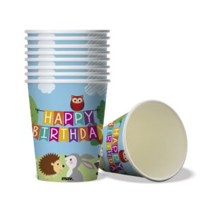 Kubeczki papierowe Happy Birthday Leśne Zwierzątka 250ml