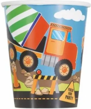 Kubeczki papierowe Koparka Budowa 250 ml