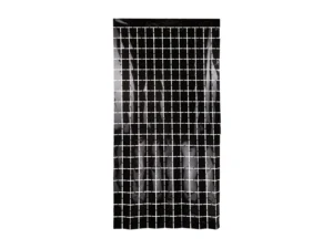 Kurtyna Party Kwadraty czarny 100x200cm