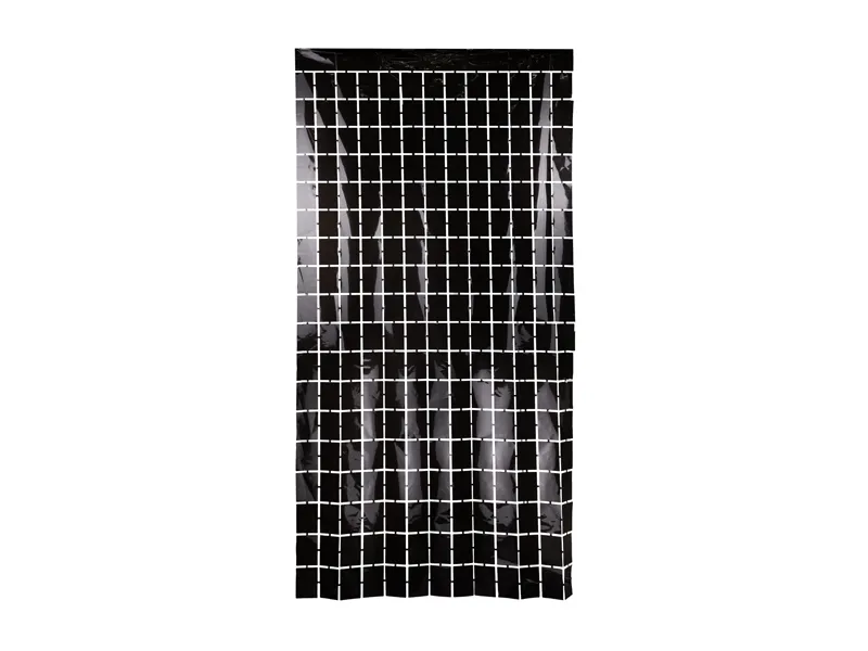 Kurtyna Party Kwadraty czarny 100x200cm