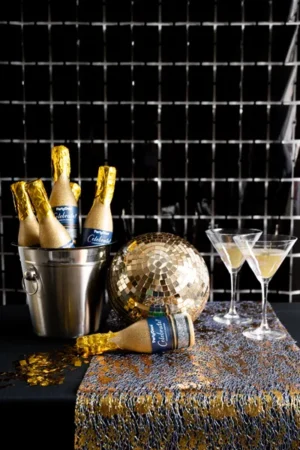 Kurtyna Party Kwadraty czarny 100x200 cm