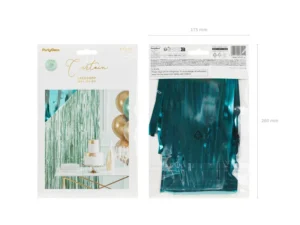 Kurtyna Party butelkowa zieleń 100x200cm