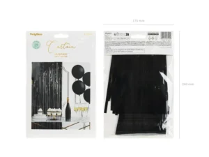 Kurtyna Party czarny 100x200 cm