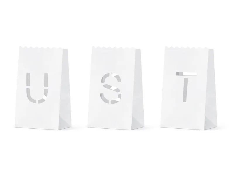 Lampiony torebki na świece Just Married 11.5x19x7 cm