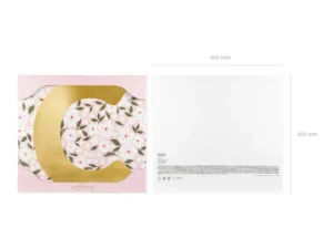 Litera lustrzana ''C'' złoty, 51x61 cm