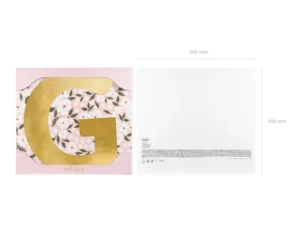 Litera lustrzana ''G'' złoty, 54x61 cm