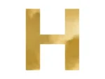 Litera lustrzana ''H'' złoty 53x60 cm