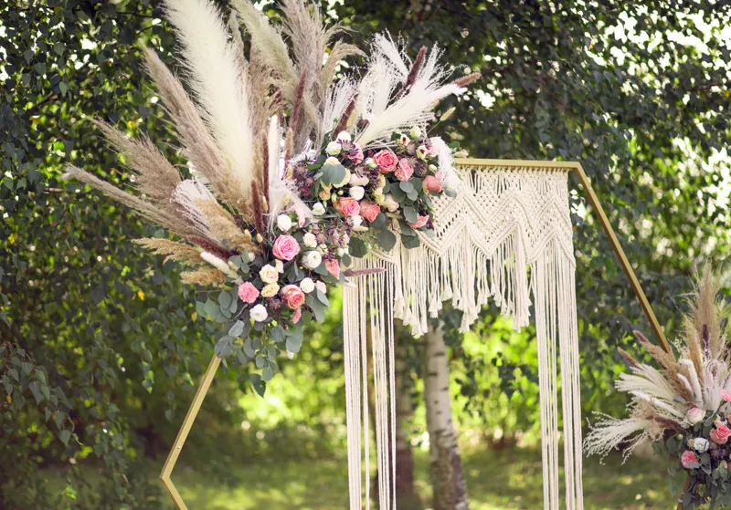 Makrama, złamana biel 104x182cm