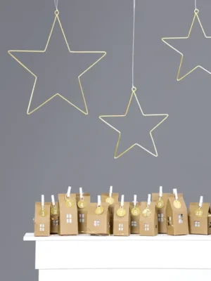 Metalowe zawieszki dekoracyjne Gwiazdy mix 2 szt