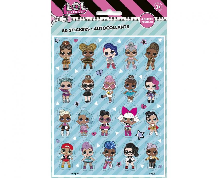 Naklejki LOL Surprise 4 szablony 80 sztuk - obrazek 2