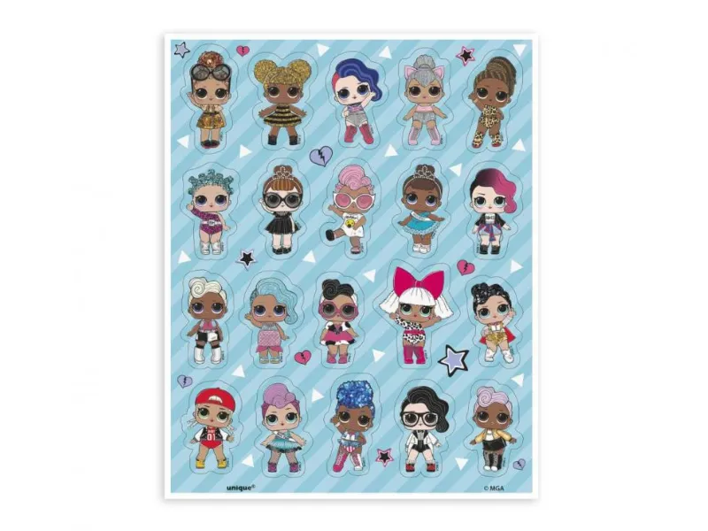 Naklejki LOL Surprise 4 szablony, 80 sztuk