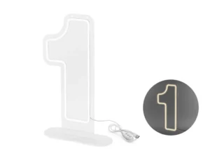 Neon LED - Cyfra ''1'', biały 50cm