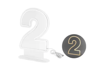 Neon LED - Cyfra ''2'', biały 50cm