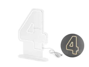 Neon LED - Cyfra ''4'', biały 50cm