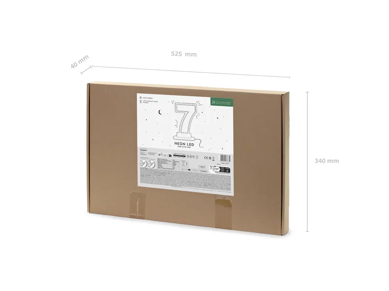 Neon LED - Cyfra ''7'', biały, 50cm