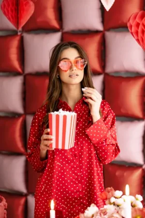 Okulary Serduszka, czerwone